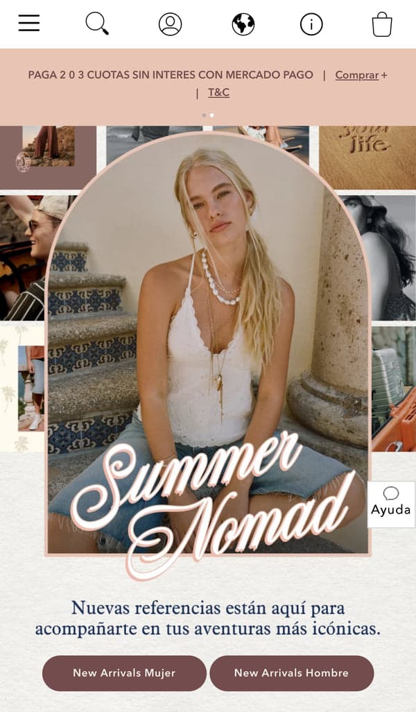 American Eagle Shopify storefront preview