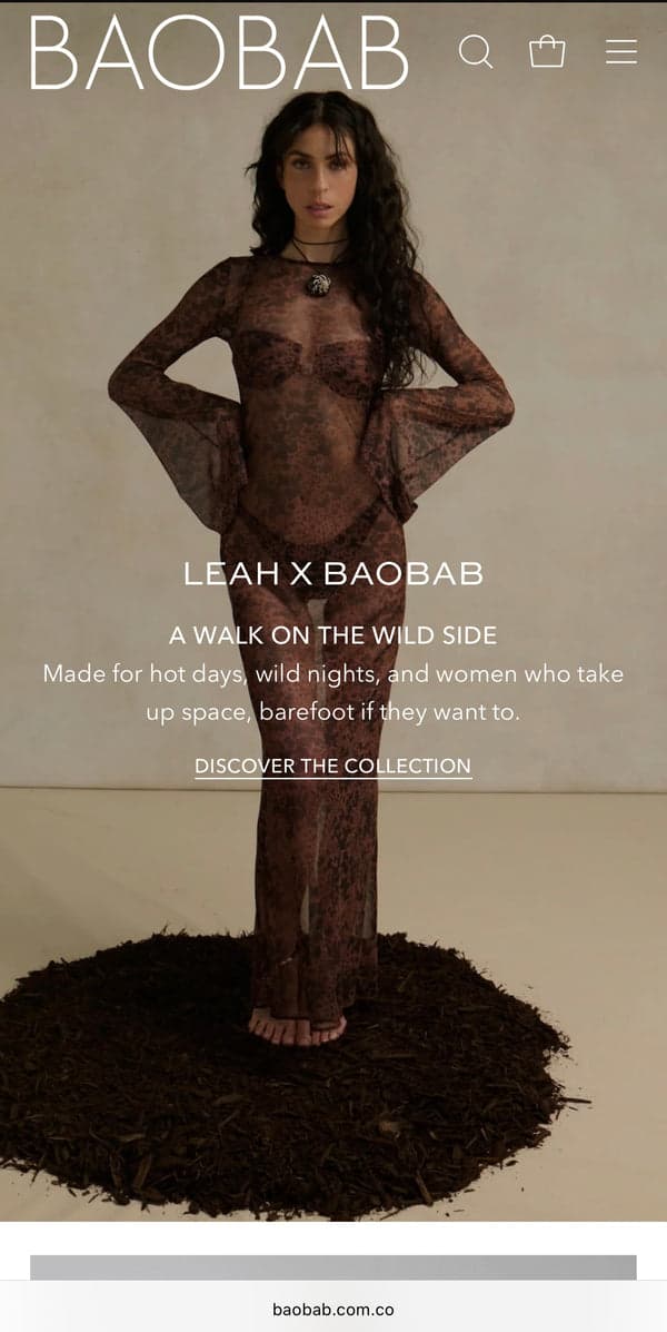 Baobab Shopify storefront preview