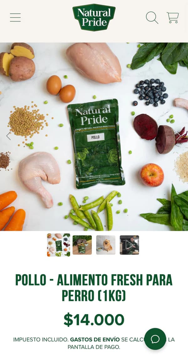 Natural Pride Shopify storefront preview